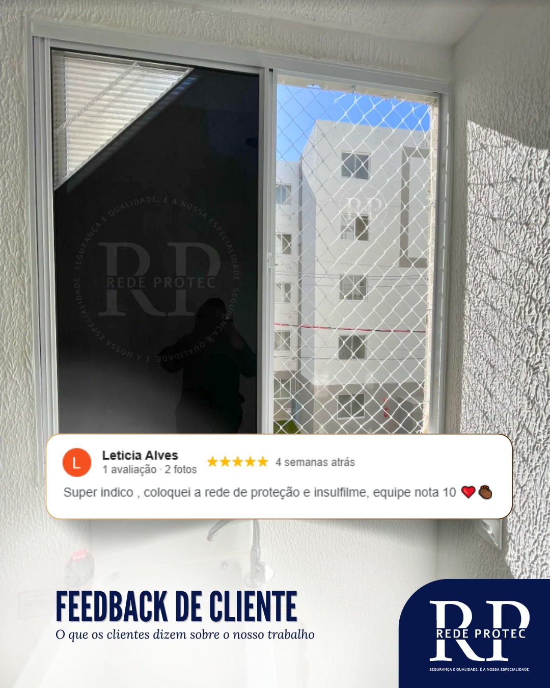 Avaliação de cliente após instalação de insulfilm